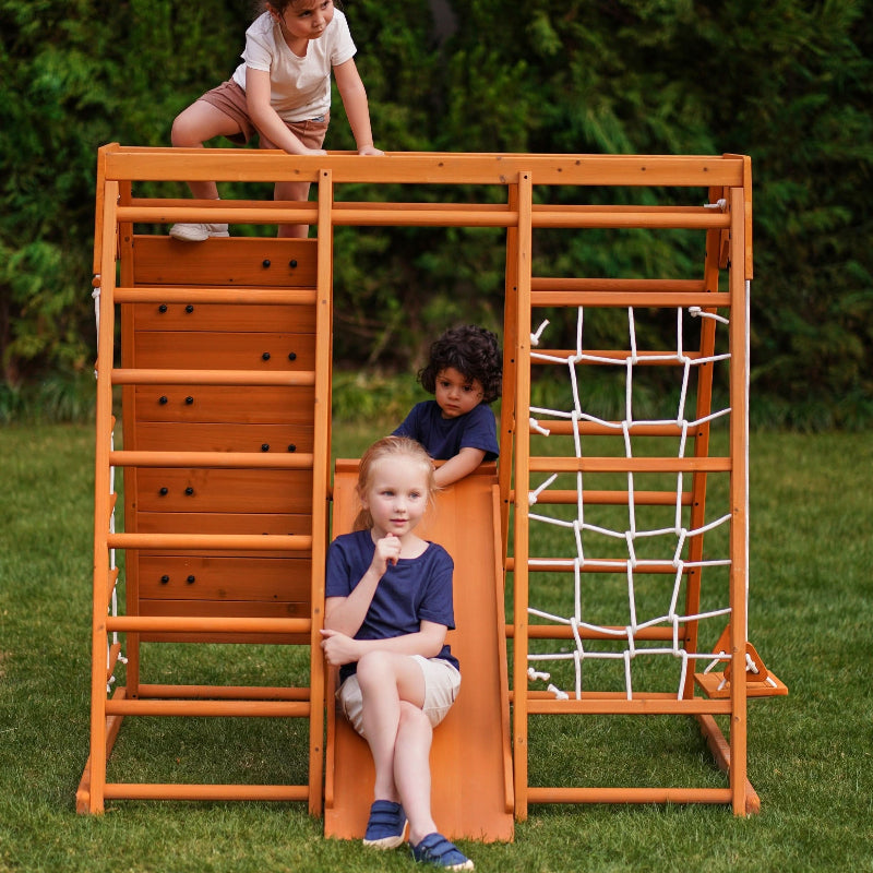 Avenlur Magnolia - Outdoor and Indoor - Real Wood 7-in-1 Playset
