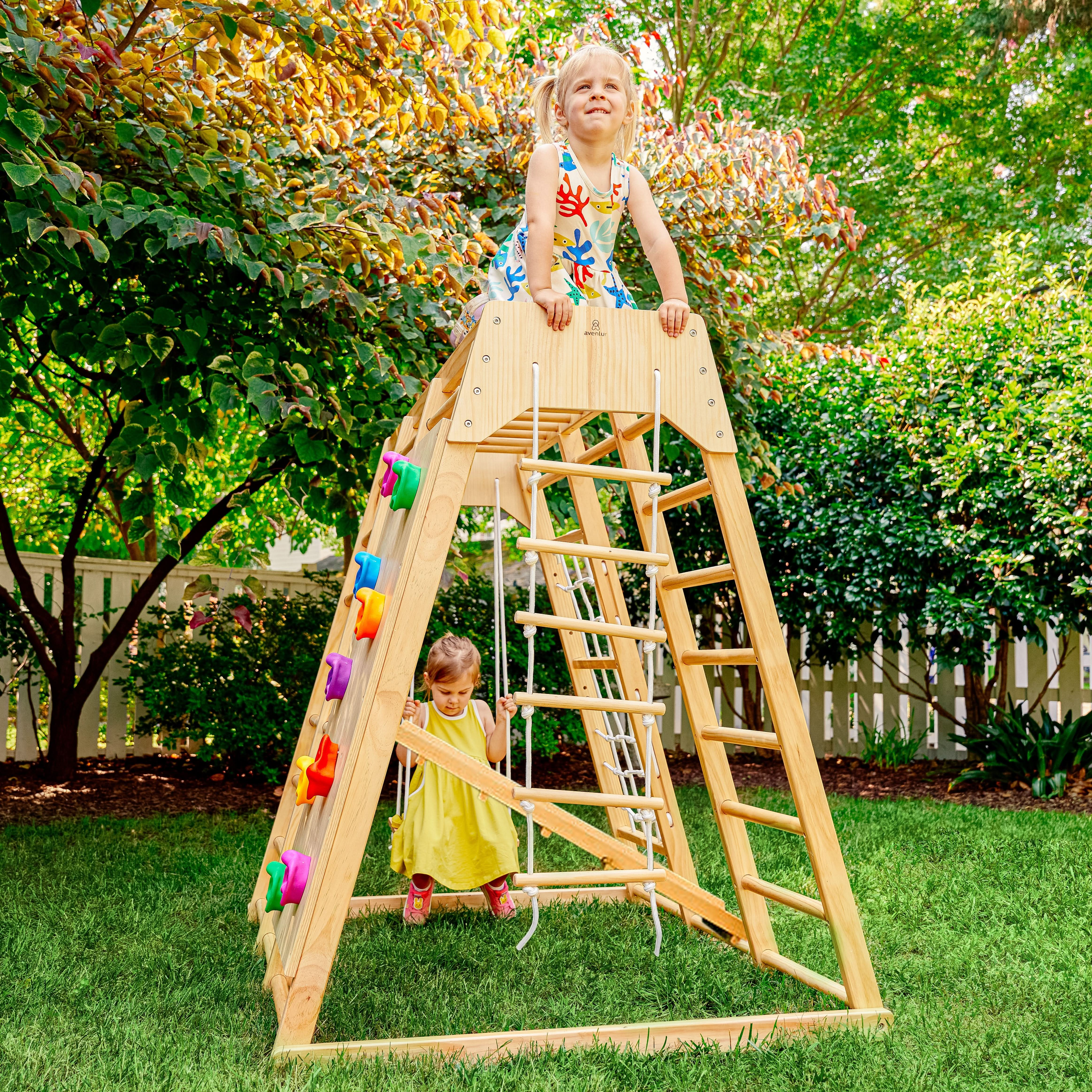 Avenlur Magnolia - Outdoor and Indoor - Real Wood 7-in-1 Playset