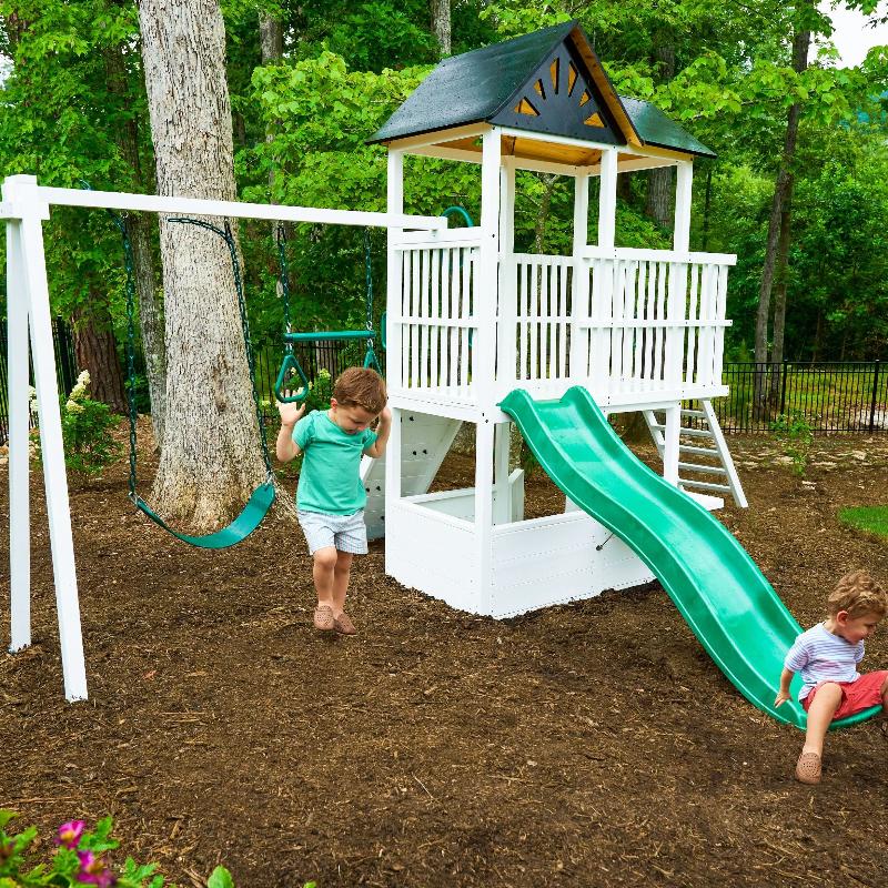 Avenlur Craftsman - Modern Backyard Outdoor Swing Set