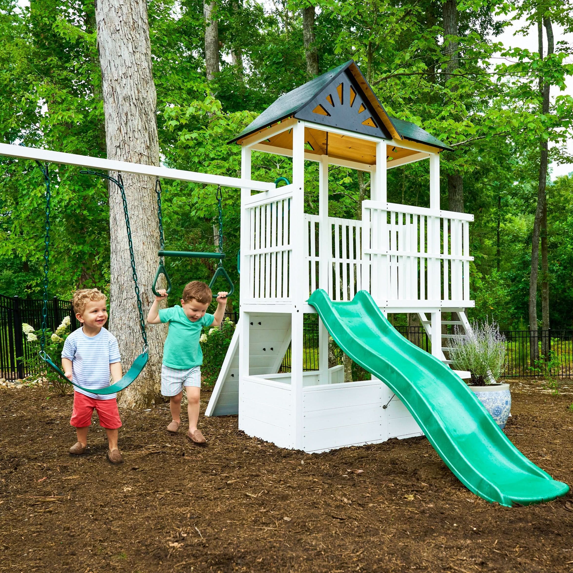 Avenlur Craftsman - Modern Backyard Outdoor Swing Set