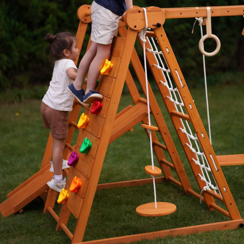 Avenlur outdoor jungle gym rock wall