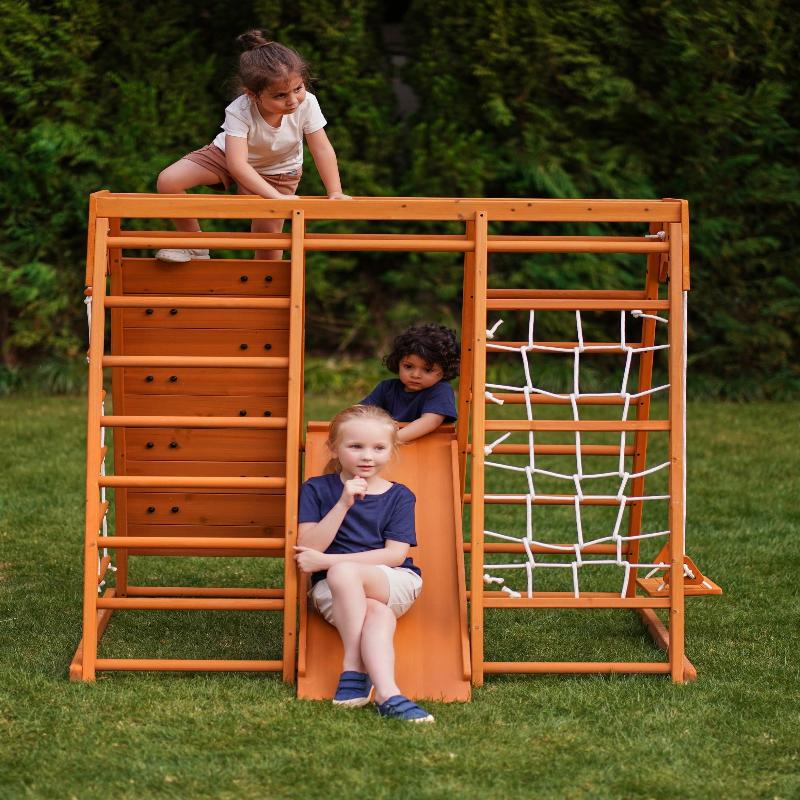 Avenlur Magnolia - Outdoor and Indoor - Real Wood 7-in-1 Playset