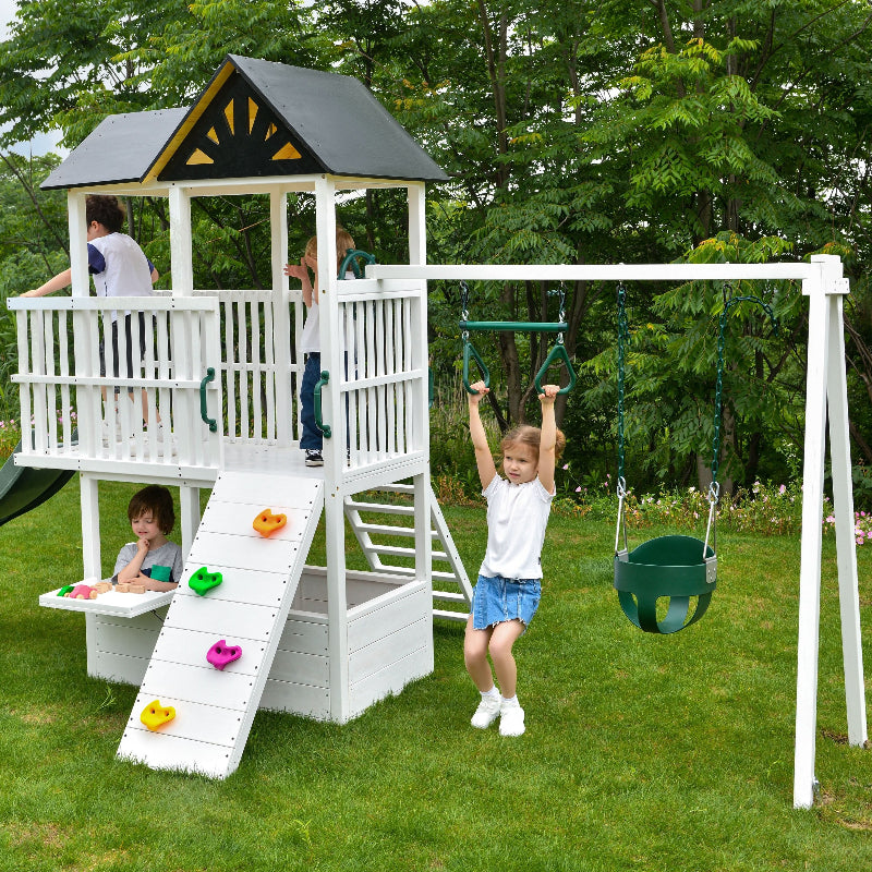 Avenlur Craftsman - Modern Backyard Outdoor Swing Set