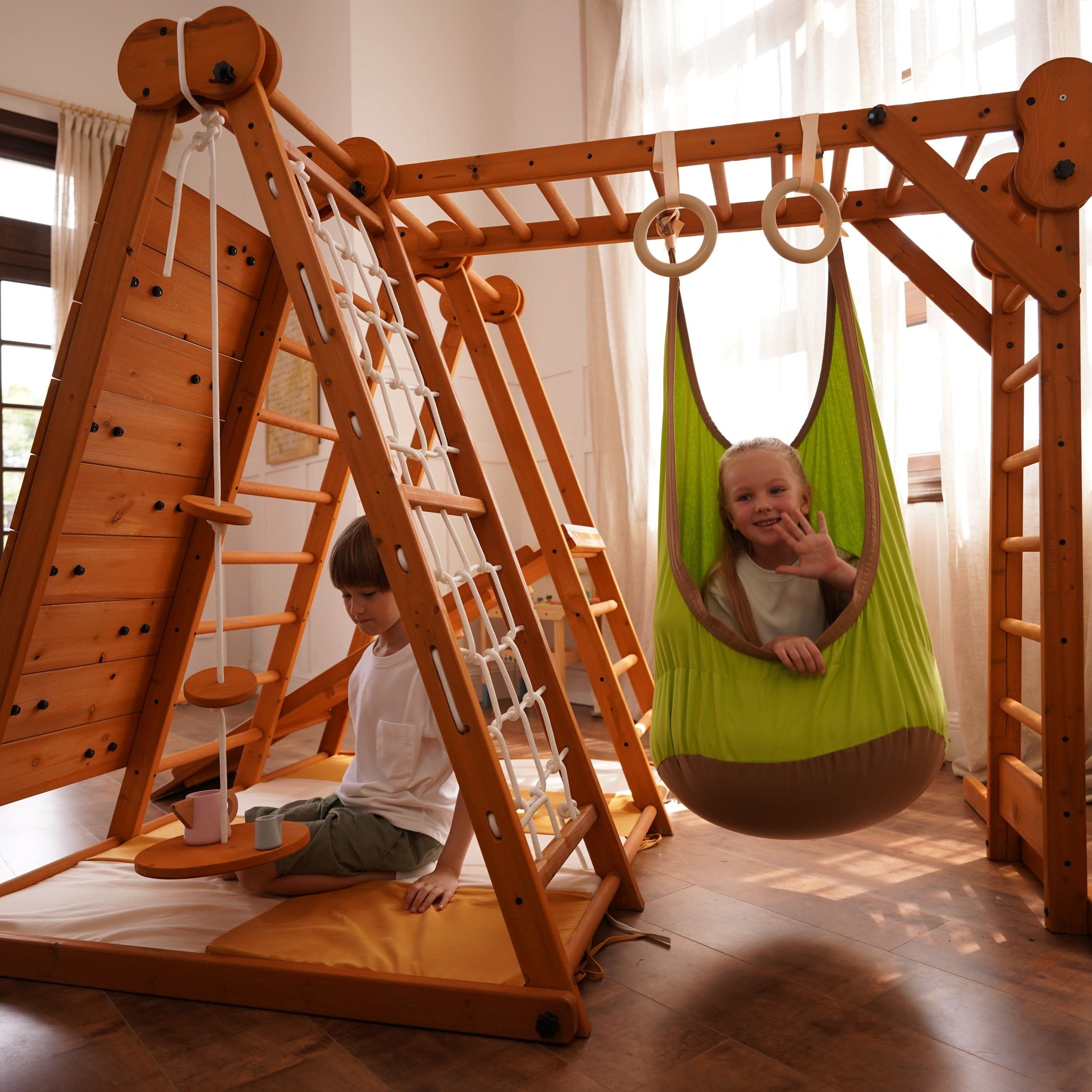 zoomed out view avenlur indoor swing